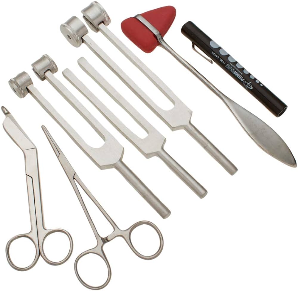 8 pcs Medical Diagnostic Kit Stainless: