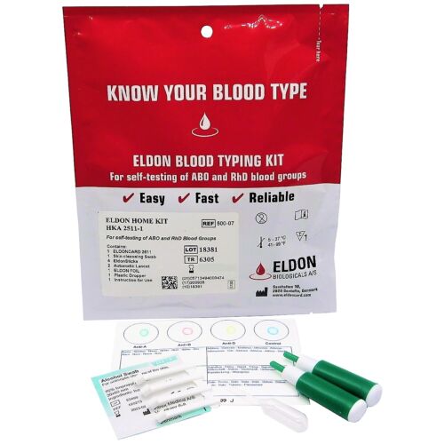 Home blood typing kits