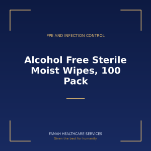 Alcohol Free Sterile Moist Wipes, 100 Pack from Famah Healthcare Services