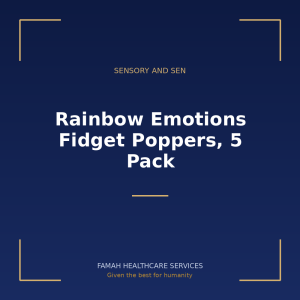 Rainbow Emotions Fidget Poppers, 5 Pack from Famah Healthcare Services