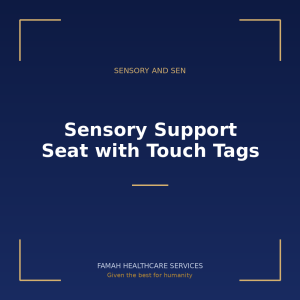 Sensory Support Seat with Touch Tags from Famah Healthcare Services